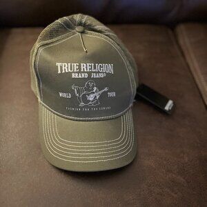 True Religion Trucker Buddha Logo Hat in Kalamata - NWT